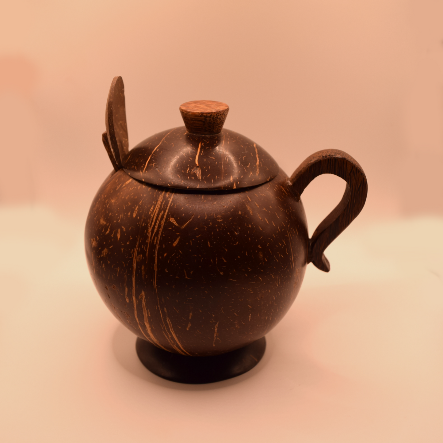 Coconut Wood Salt Container